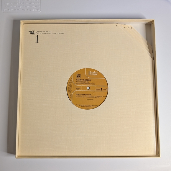 Kenny Rogers Vinyl Record Collection- Readers Digest Boxed Set + 4 Single LP - Picture 11 of 12